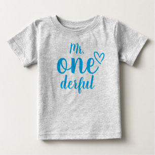 Mr Onederful Baby's First Birthday Baby T-Shirt