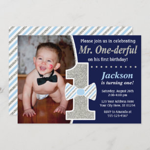 Mr. ONEderful Birthday Invitation