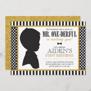 Mr. ONEderful Birthday Invitation