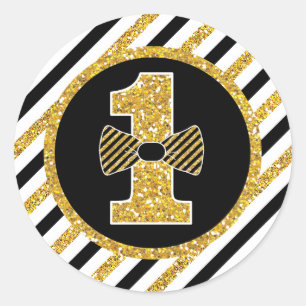 Mr. ONEderful Birthday Round Stickers Labels