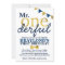 Mr Onederful Blue & Gold 1st Birthday Invitation