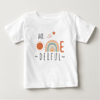 MR Onederful Boho Rainbow First Birthday Boy