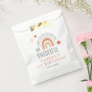 MR Onederful Boho Rainbow First Birthday Favour Bags