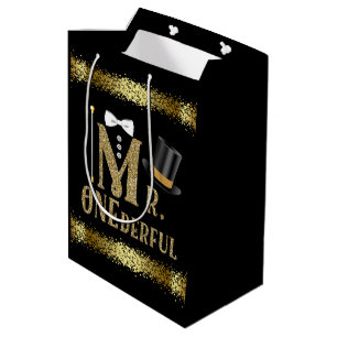 Mr Onederful Boys First Birthday Medium Gift Bag