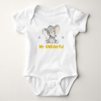 Mr Onederful First 1st Birthday Party Boy Elephant