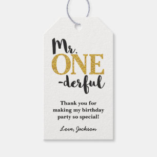 Mr. ONEderful Gift Tags - Mr. One-derful Birthday