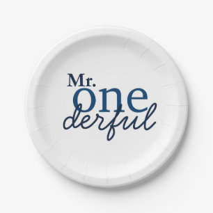 Mr Onederful Party Plates