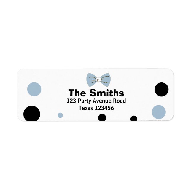 Mr Onederful Return Address Labels Boy Blue (Front)