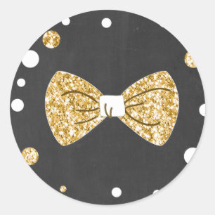 Mr Onederful Sticker Boy Bow Tie  Black Gold