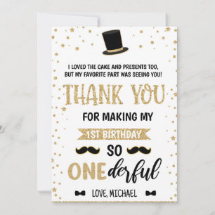Mr Onederful Thank you card 20-16