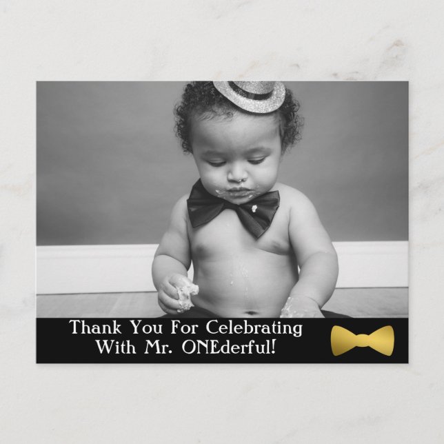 Mr Onederful Thank You Postcard 2 (Front)