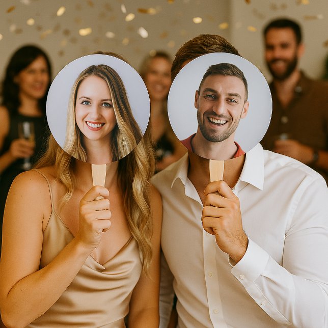 Mr or Mrs? | Bride Groom Photo Wedding Game Hand Fan (Creator Uploaded)