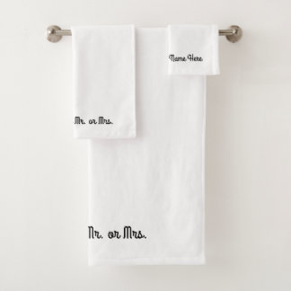 Mr. or Mrs. ~ Towel Set / Separate Purchase