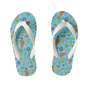 Mr. Orlando Pattern Kid's Flip Flops
