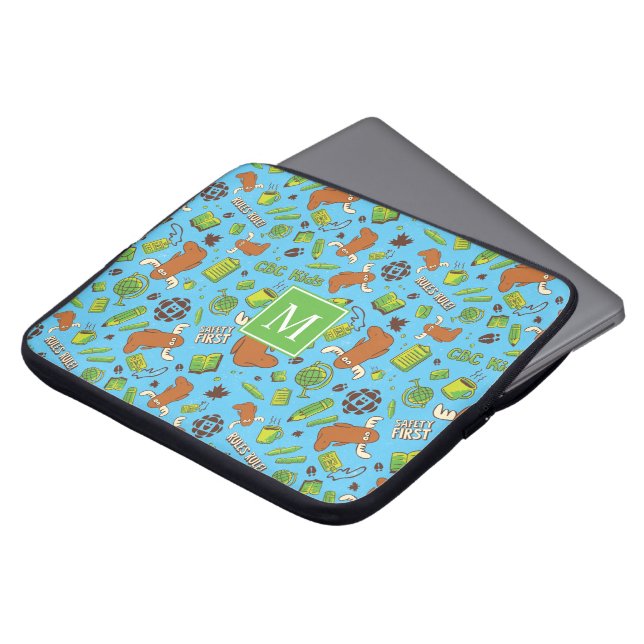Mr. Orlando Pattern Monogram Laptop Sleeve (Front Top)
