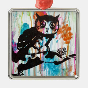Mr Owl Metal Tree Decoration