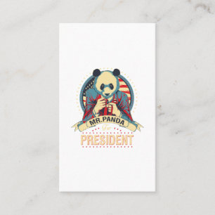 mr panda for president business card