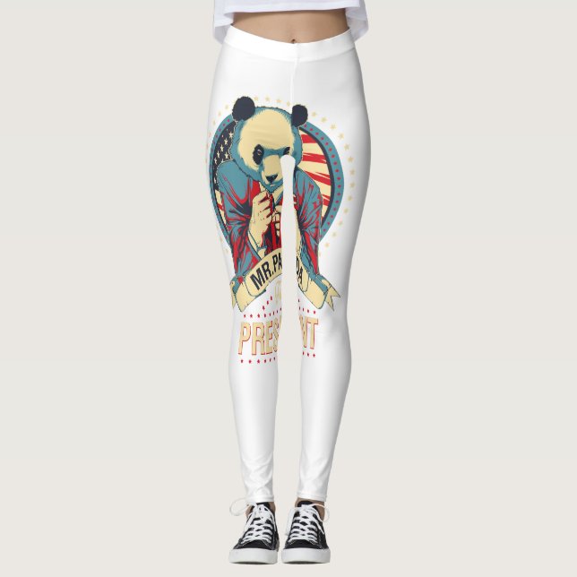 mr panda for president leggings (Front)
