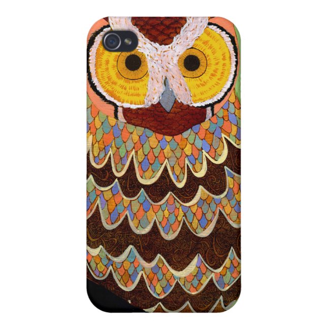 Mr. Pattern Owl iphone 4 Case (Back)