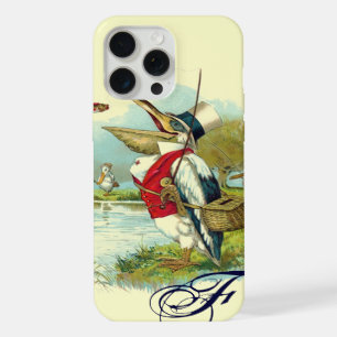MR PELICAN FISHING MONOGRAM,cream iPhone 15 Pro Max Case