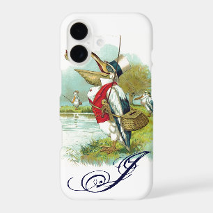 MR PELICAN FISHING MONOGRAM,white