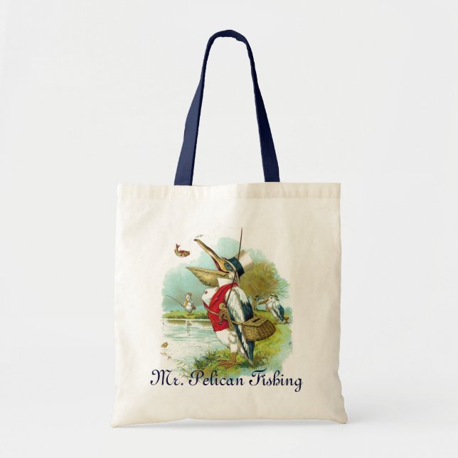 MR PELICAN FISHING TOTE BAG (Front)