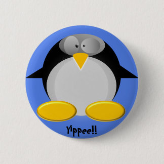 Mr.Penguin........Yippee!!!! 6 Cm Round Badge