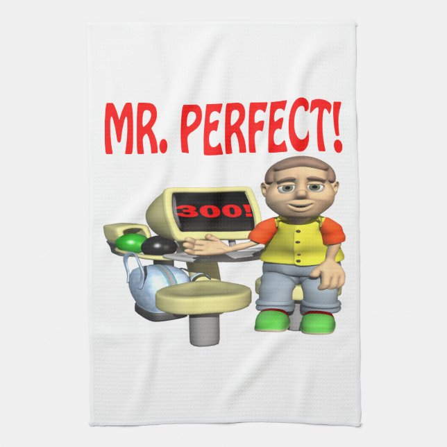 Mr Perfect Tea Towel (Vertical)