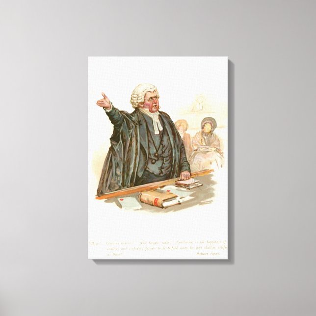 Mr Perker from Pickwick Papers Canvas Print (Front)