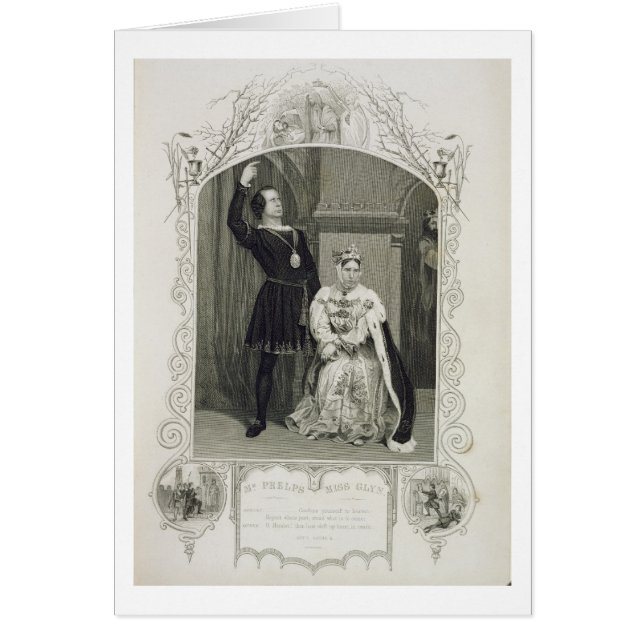 Mr Phelps as Hamlet and Miss Glyn as Queen Gertrud (Front)
