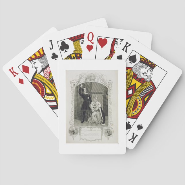 Mr Phelps as Hamlet and Miss Glyn as Queen Gertrud Playing Cards (Back)