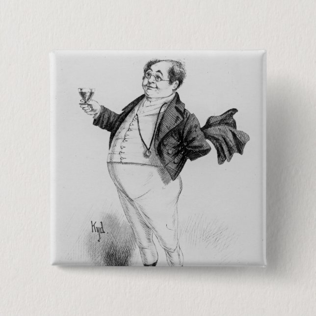 Mr. Pickwick 15 Cm Square Badge (Front)