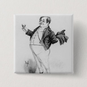 Mr. Pickwick 15 Cm Square Badge
