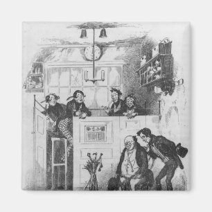 Mr. Pickwick and Sam in the attorney's office Magnet