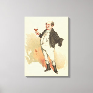 Mr. Pickwick by Kyd, Dickens' The Pickwick Papers Canvas Print