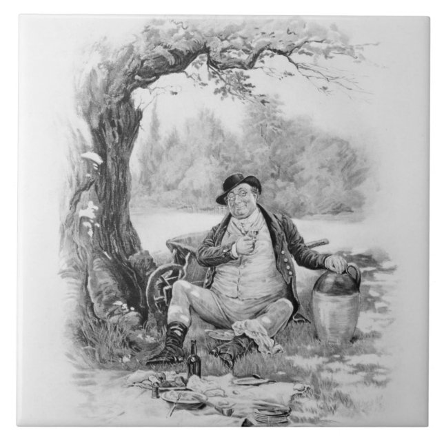 Mr Pickwick, from 'Charles Dickens: A Gossip about Tile (Front)