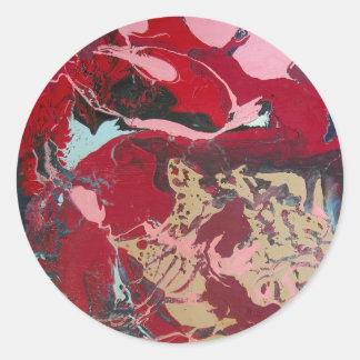 MR PINK CLASSIC ROUND STICKER