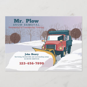 Mr. Plough Snow Removal Service Announcement