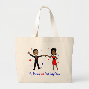 Mr. President and First Lady Obama Large Tote Bag