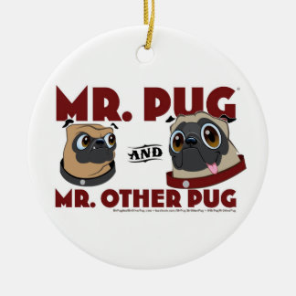 Mr. Pug & Mr. Other Pug Holiday Ornament