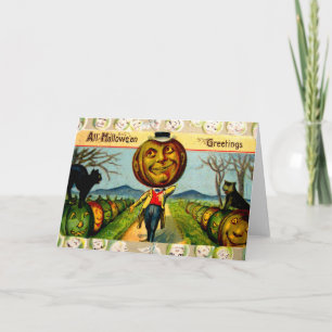 Mr. Pumpkin(Vintage Halloween Card) Card