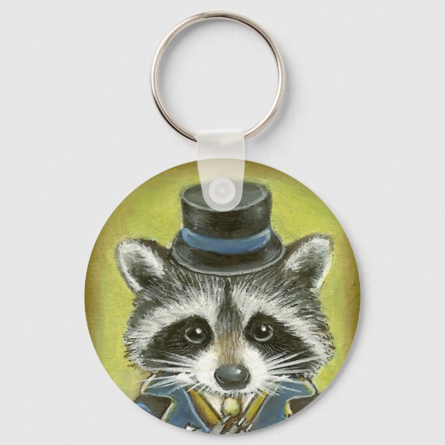 Mr Racoon Key Ring (Front)