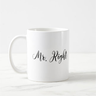 Mr. Right Bowtie Wedding Bachelor Coffee Mug