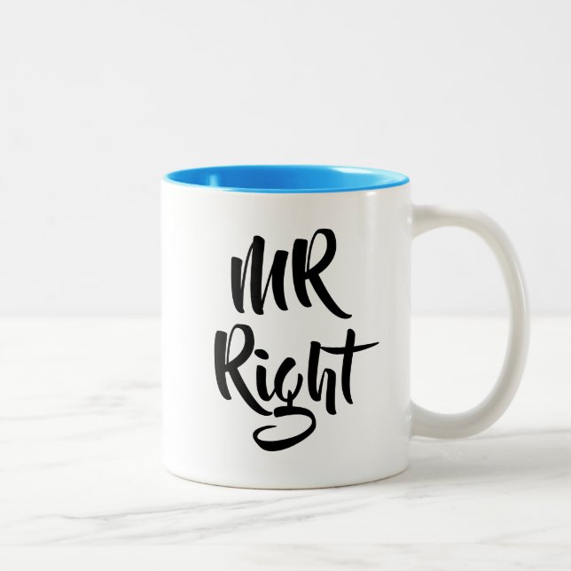 Mr Right Fun Two-Tone Coffee Mug (Right)