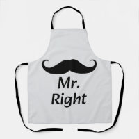 Mr. Right Moustache Fun Matching Couple