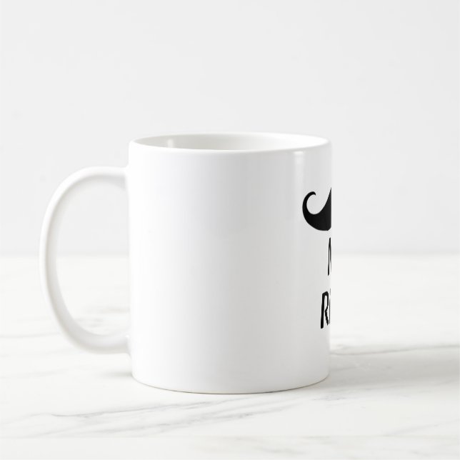 Mr. Right Moustache Fun Matching Couple Coffee Mug (Left)