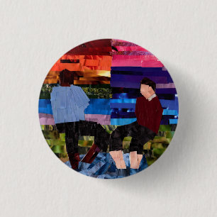 Mr. Rogers and Officer Clemmons 3 Cm Round Badge