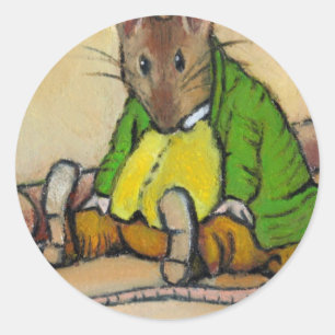 MR. SAMUEL WHISKERS, AFTER BEATRIX POTTER CLASSIC ROUND STICKER