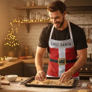 Mr Santa Claus Costume Christmas Holiday Apron