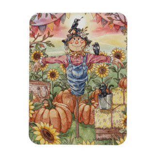 "Mr. Scarecrow" – Cute Halloween Illustration Magnet